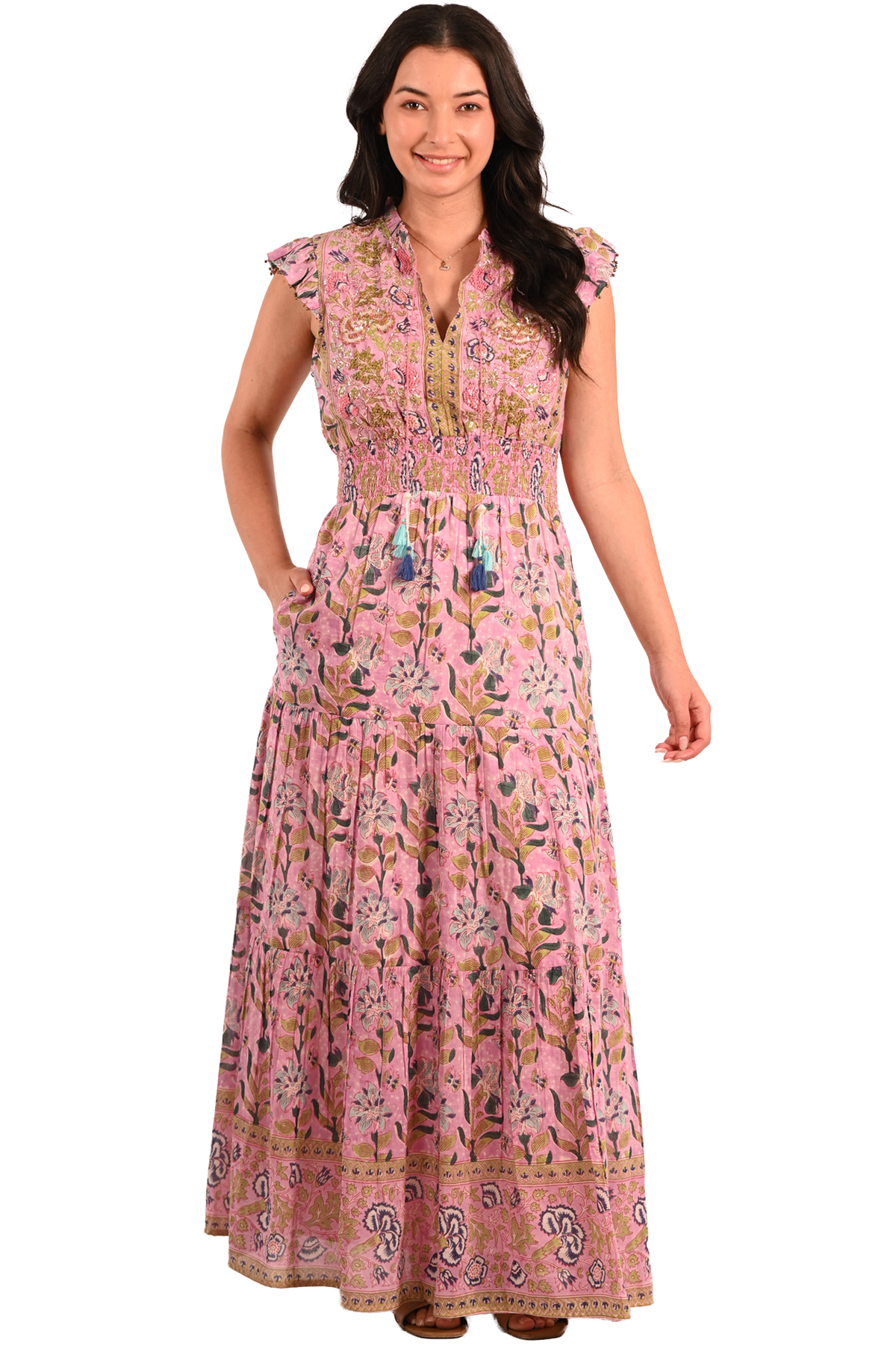 Embroidered Kate Maxi